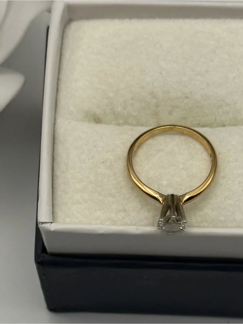 Classic 14k Gold with .5 Solitaire Diamond Engagement Ring - size 5.25